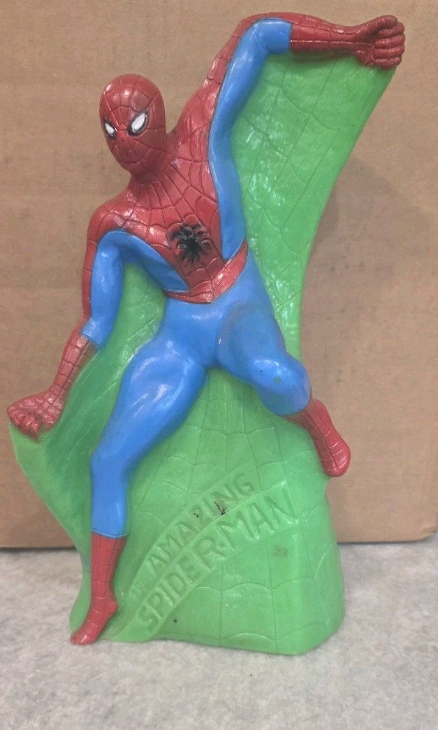 Vintage 1979 Spider-Man Plastic Piggy Bank Made In USA VHTF RARE 