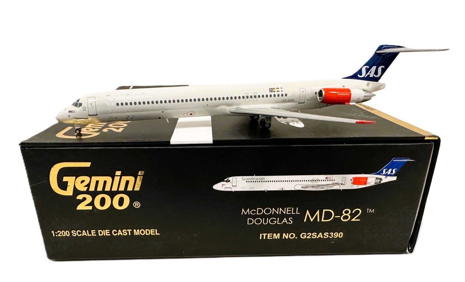 Gemini Jets G2SAS390 SAS Scandinavian Airlines MD-82 OY-KHG Diecast 1/200 Model