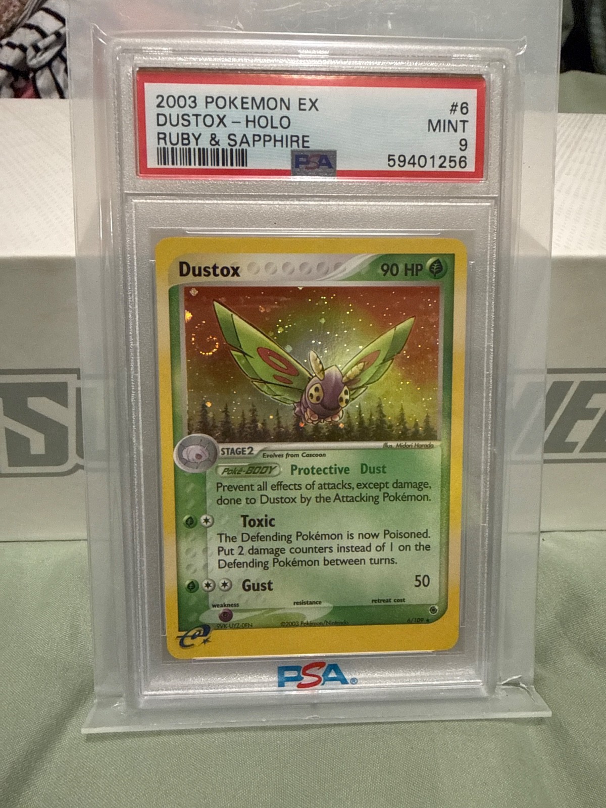psa 9 Dustox-holo 2003 ruby and sapphire #6