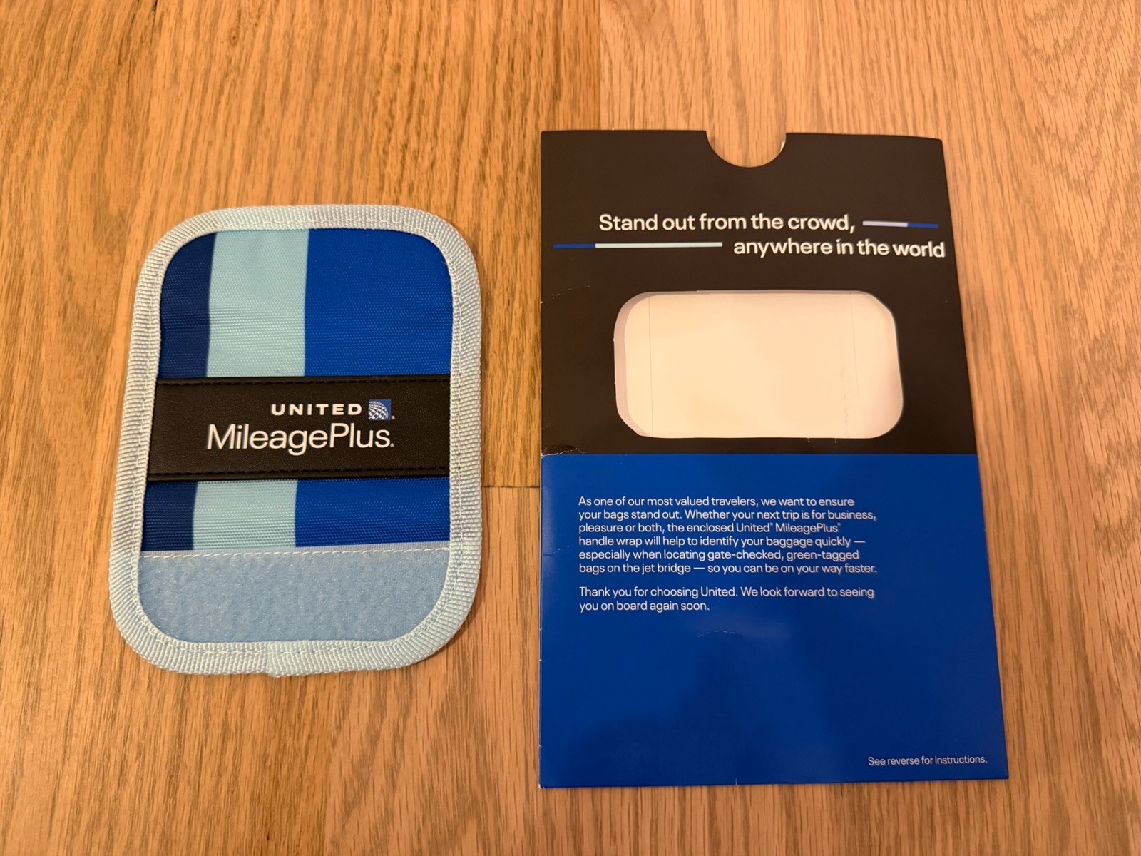 NEW United Airlines Premier 1K Global Services Mileage Plus Luggage Handle Wrap