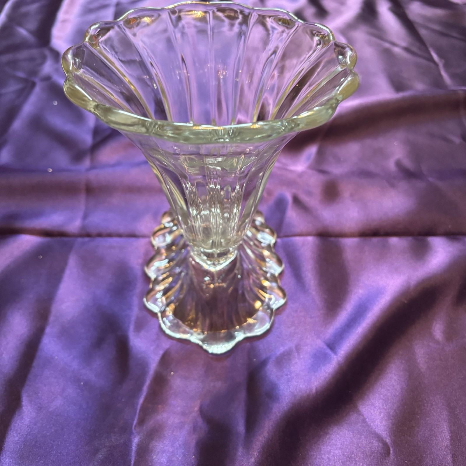 Vintage A. H. Heisey Cornucopia Horn Of Plenty Warwick Vase Glass #1428