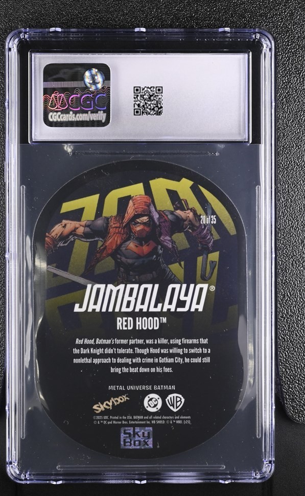 Upper Deck DC 2025 English Metal Universe Batman Red Hood Jambalaya CGC 9.5
