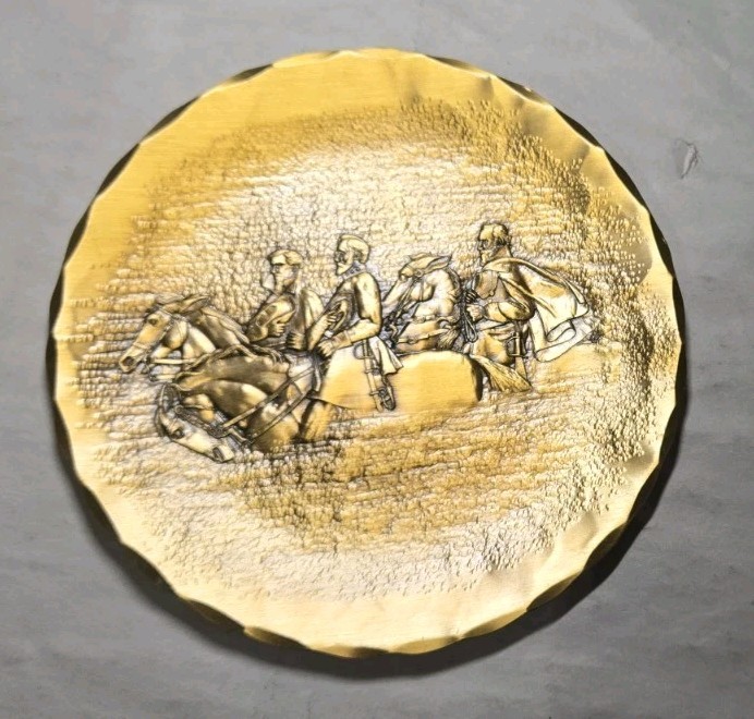 Wendell Stone Mountain Georgia Confederate Memorial Bronze Plate 5.75