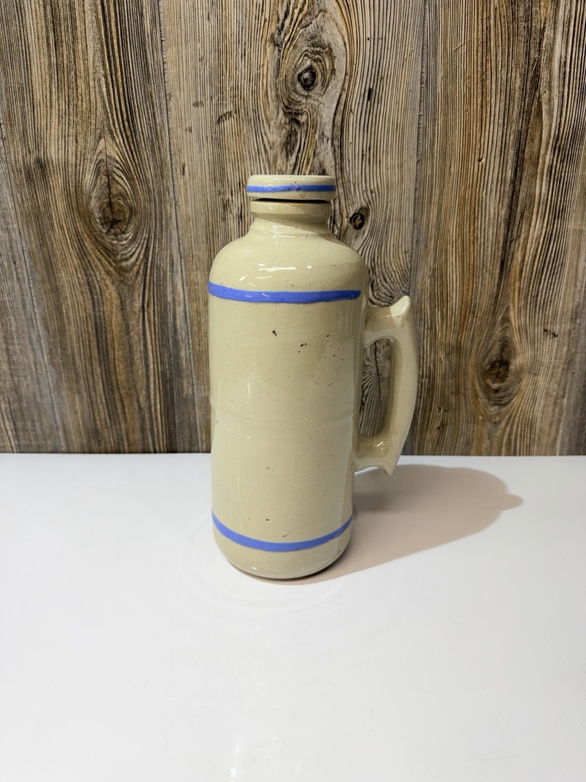 Vintage Large stoneware thermos 12\'\'