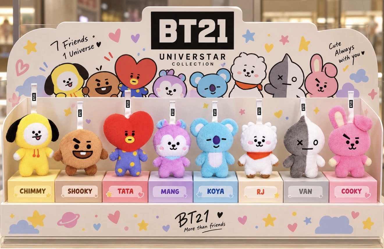 BT21 Mini Plush Lot Chimmy Shooky Tata Mang Koya RJ Van Cooky