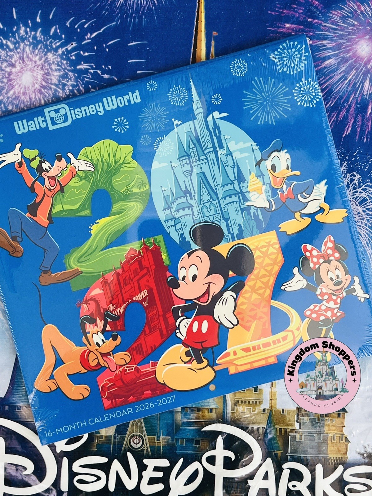 2026 2027 Walt Disney World Full Color 16 Month Official Calendar New