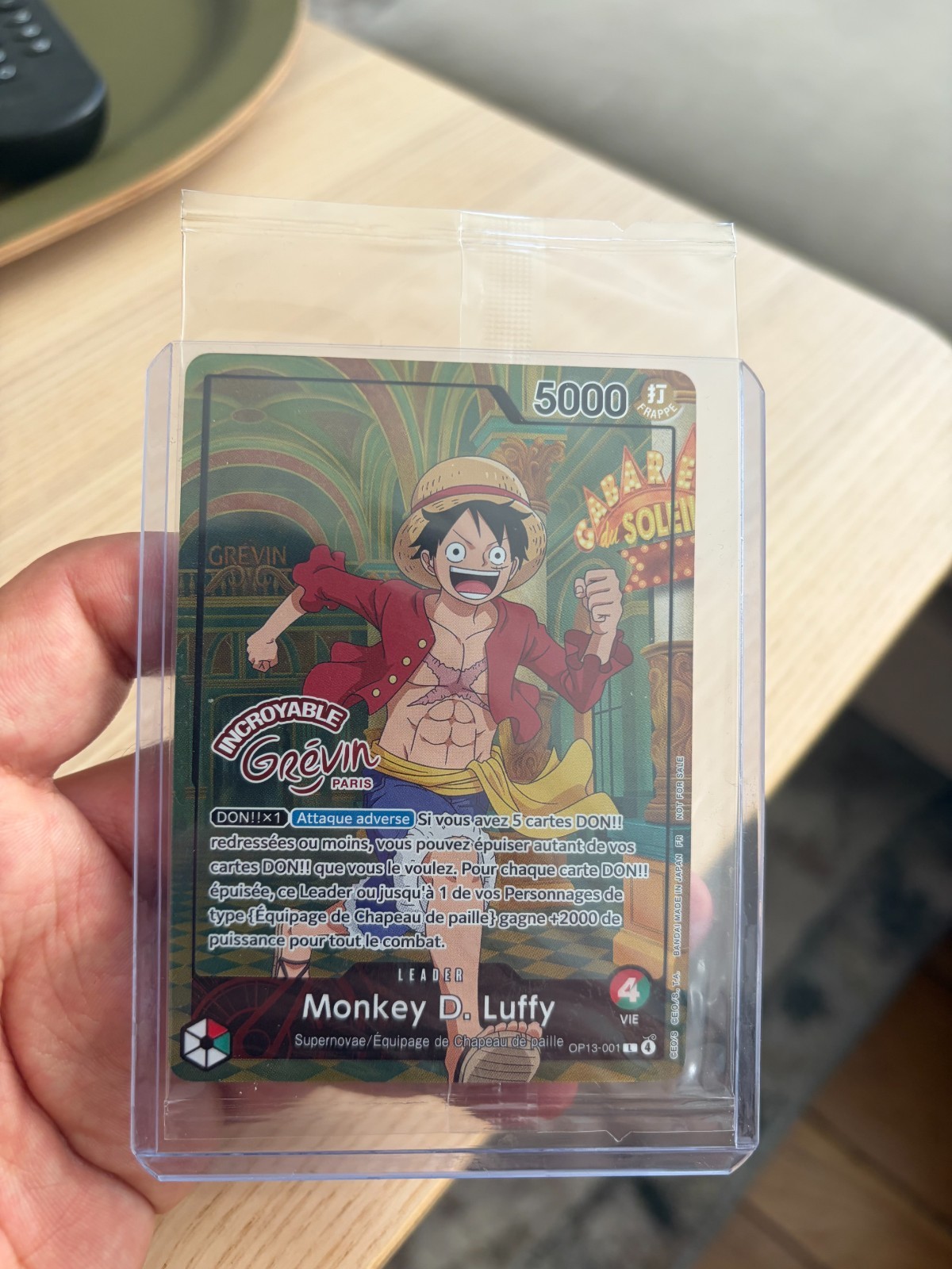 One Piece TCG Monkey D. Luffy OP13-001 Musée Grévin Paris FR Promo Sealed