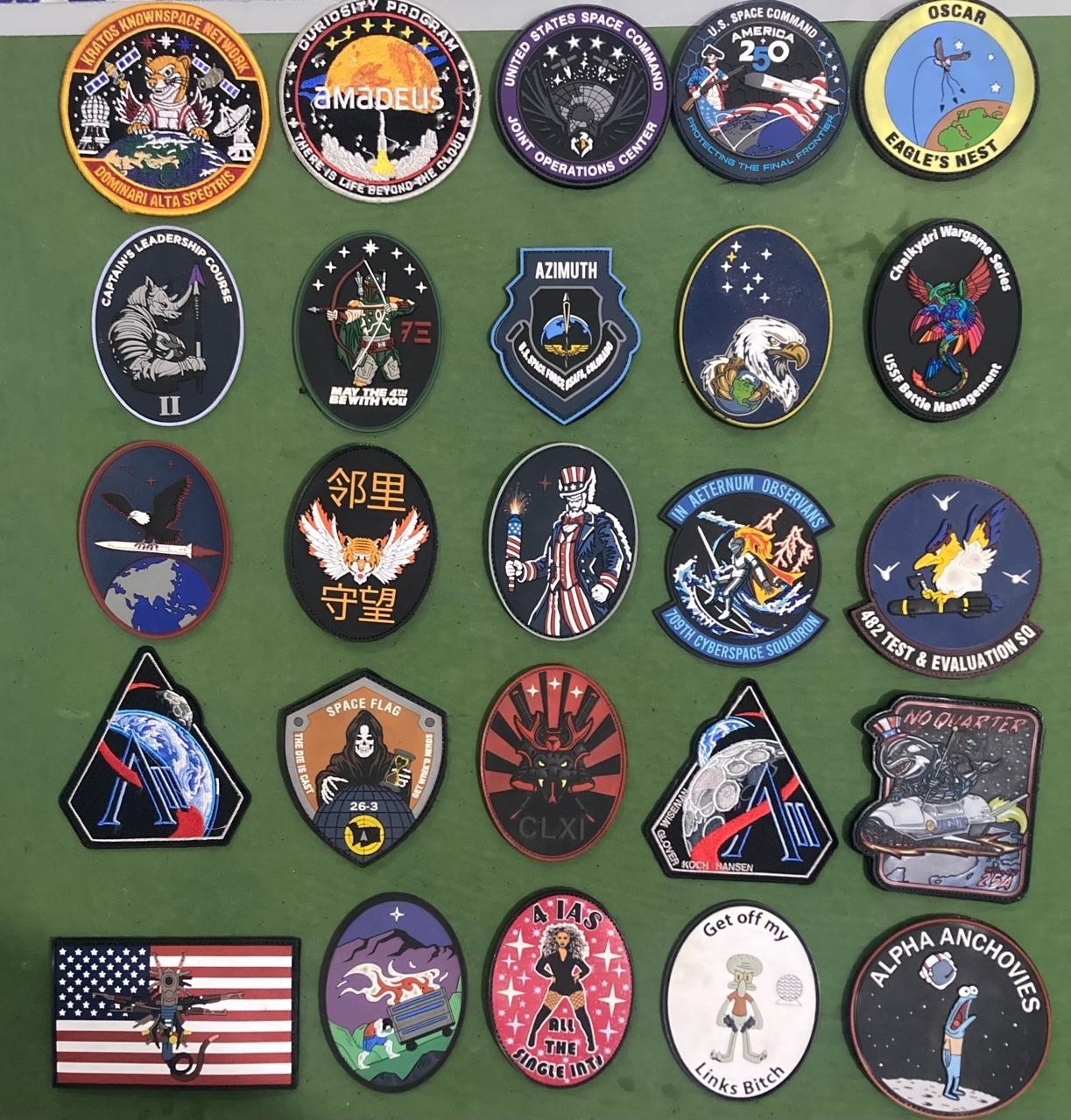 25 Rare Military Space Force Mission Tactical Morale Patch Lot NASA Sci-Fi Oval