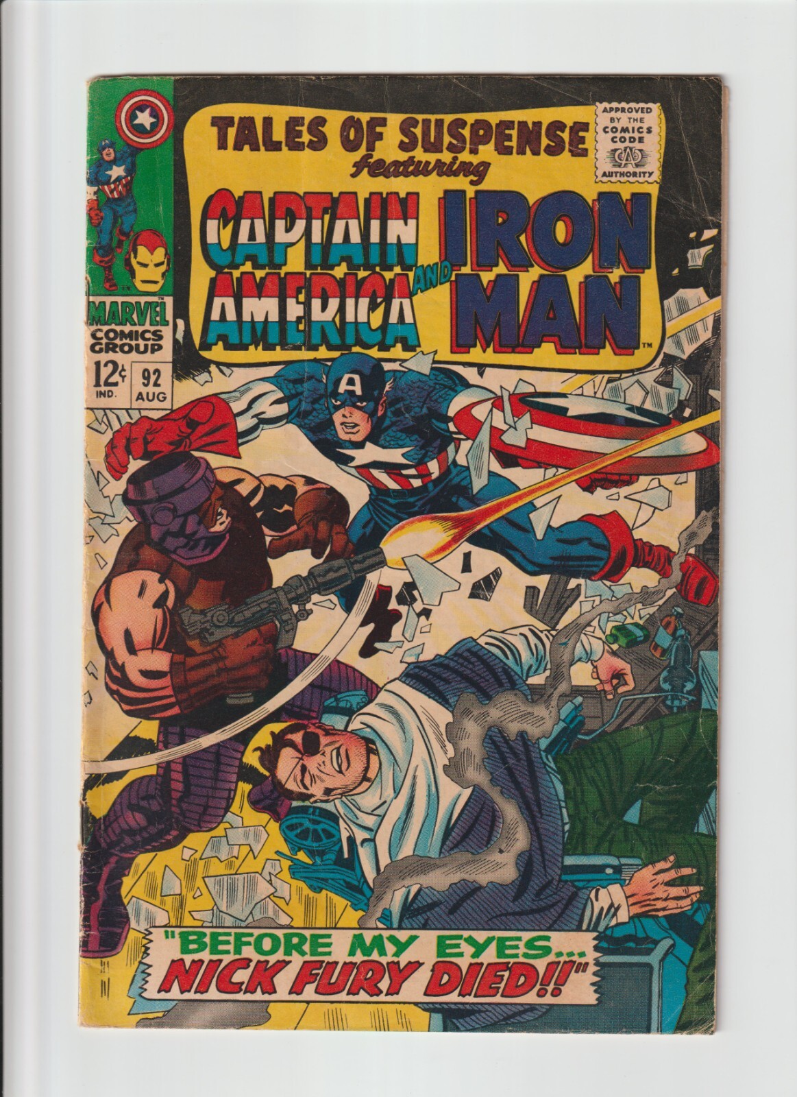 Tales of Suspense 92 (Marvel, Aug. 1967) Iron Man, Captain America 