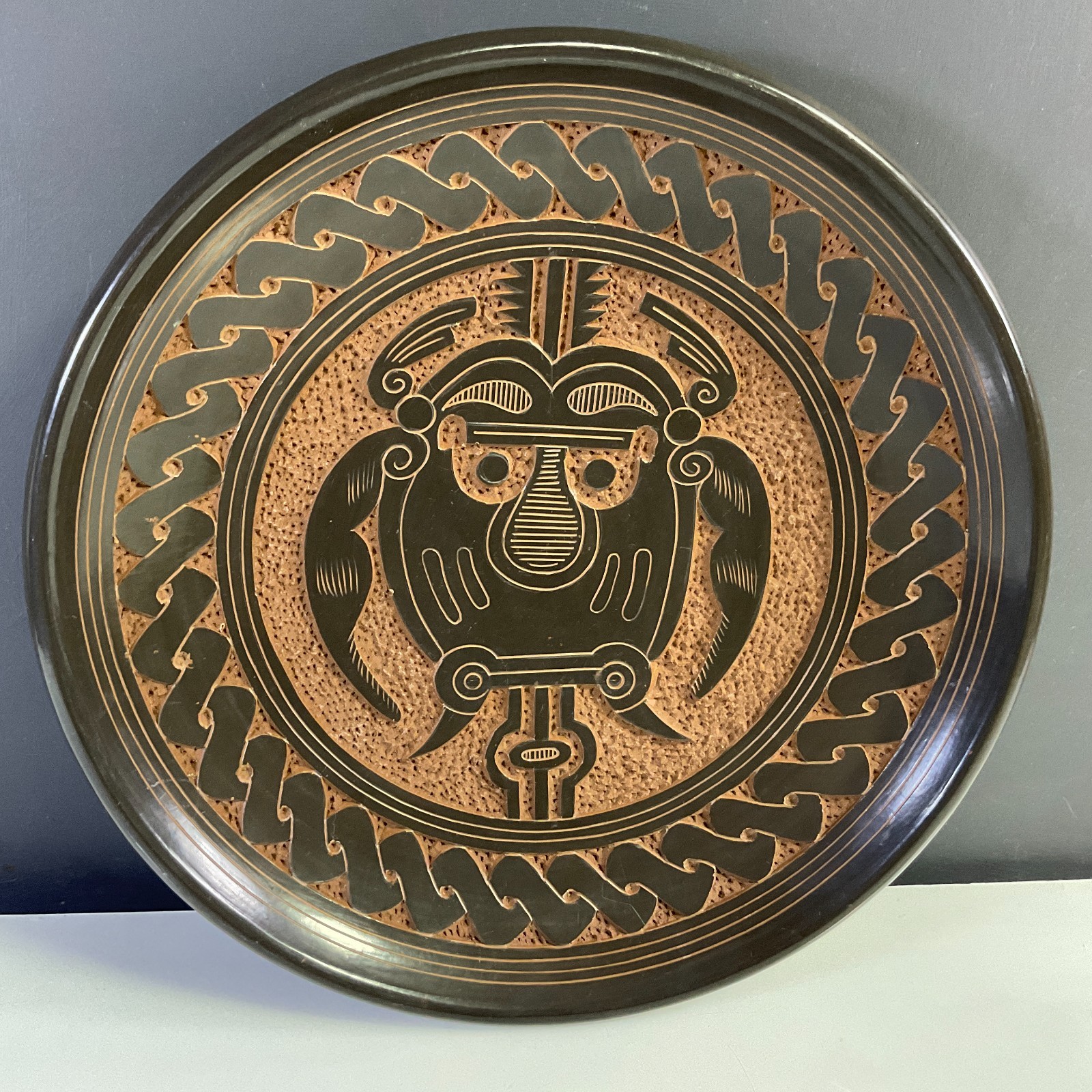 Emmanuel Maldonado Nicaragua Pottery Wall Art Plate RARE