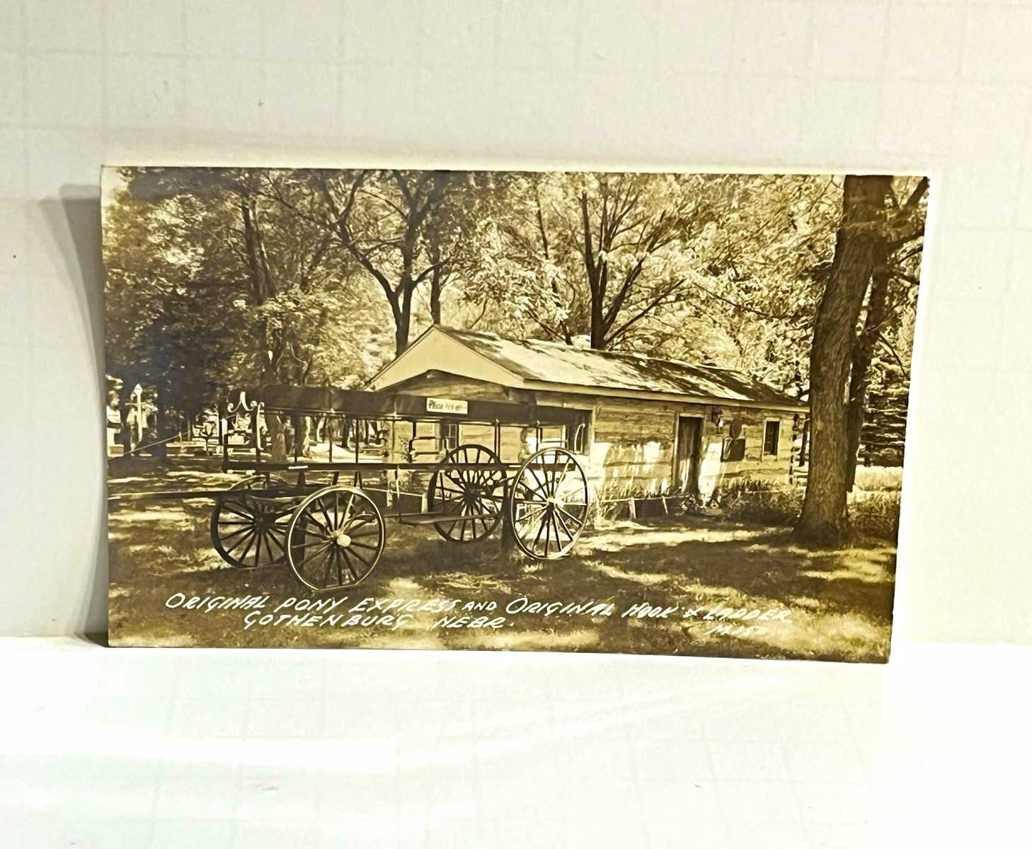 Pony Express Gothenburg Nebraska NE Real Photo RPPC Postcard Divided Back