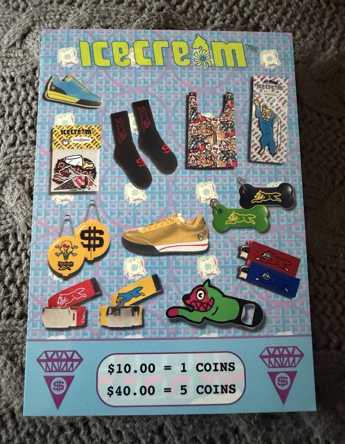Complex Con Billionaire Boys Club x Ice Cream Souvenir Card - SHIPS FAST- RARE