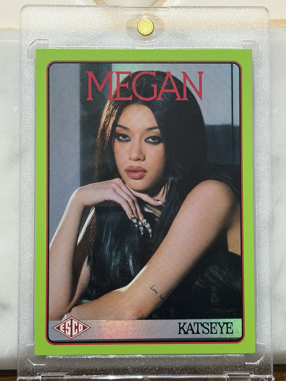 2026 ESCO Wild Katseye Trading Cards Megan Green Foil Refractor /75 SP Hybe #41