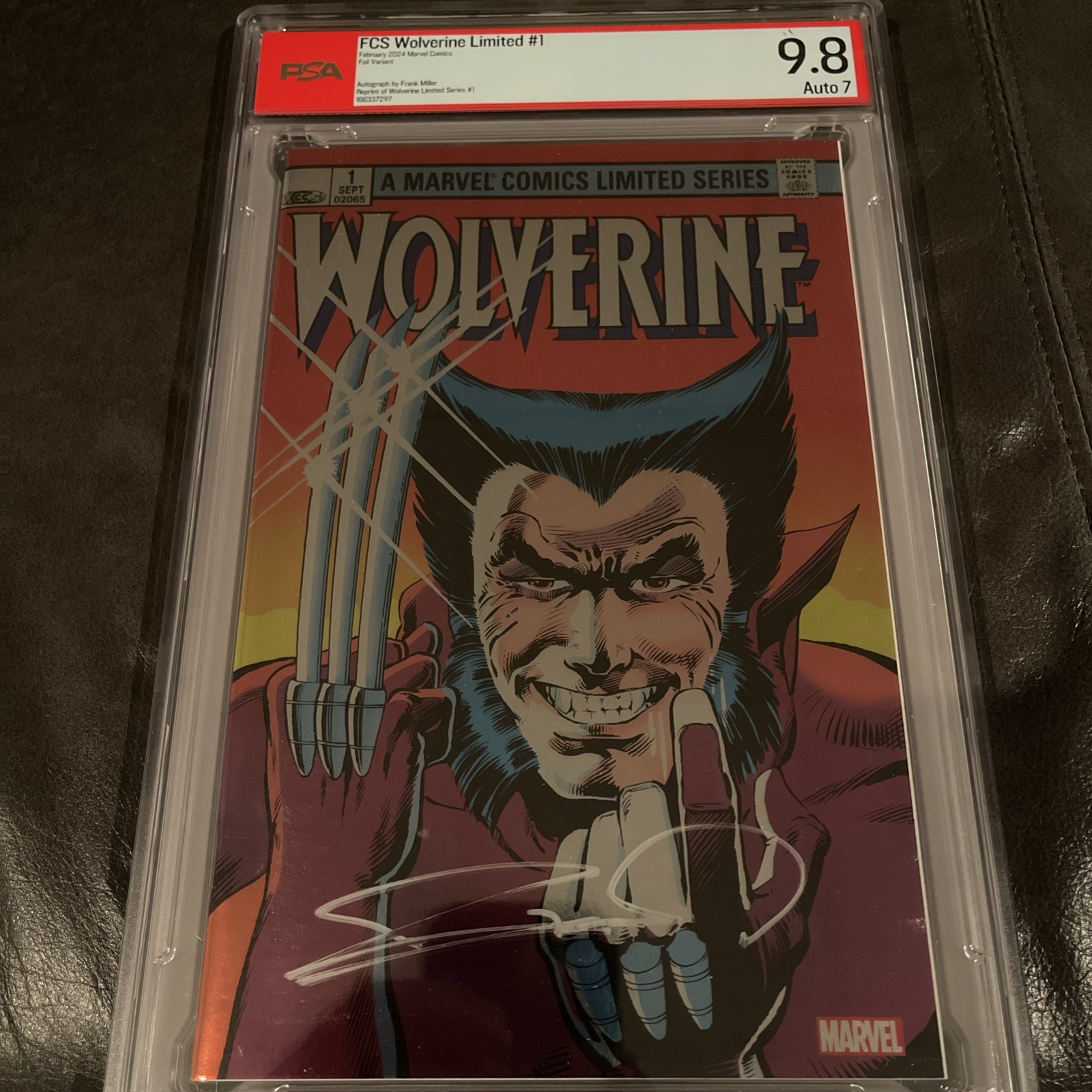 Wolverine Limited #1 PSA 9.8  Signed Frank Miller (2024) Auto 7 Foil Variant