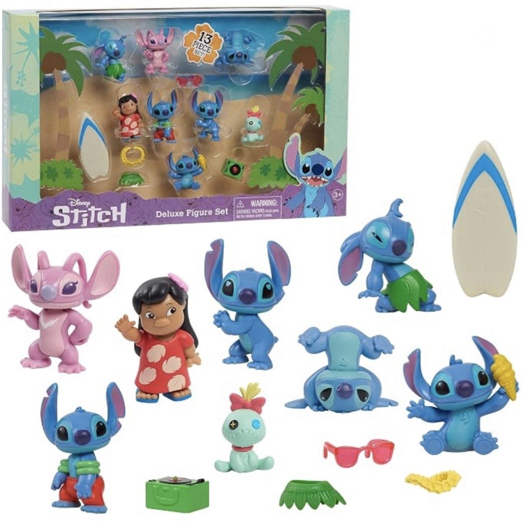 Just Play Disney Lilo and Stitch 13 Piece Deluxe Figure Set New In Box