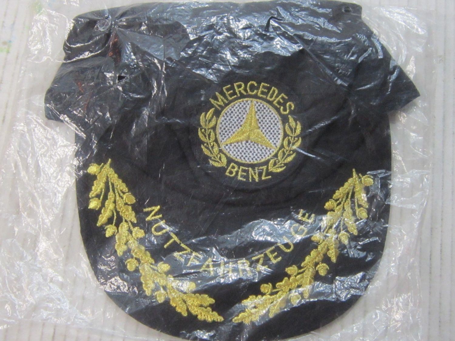 Vtg 1960s-70s NOS Sealed MERCEDES BENZ Nutzfahrzeuge Logo Racing Wreath HAT/CAP