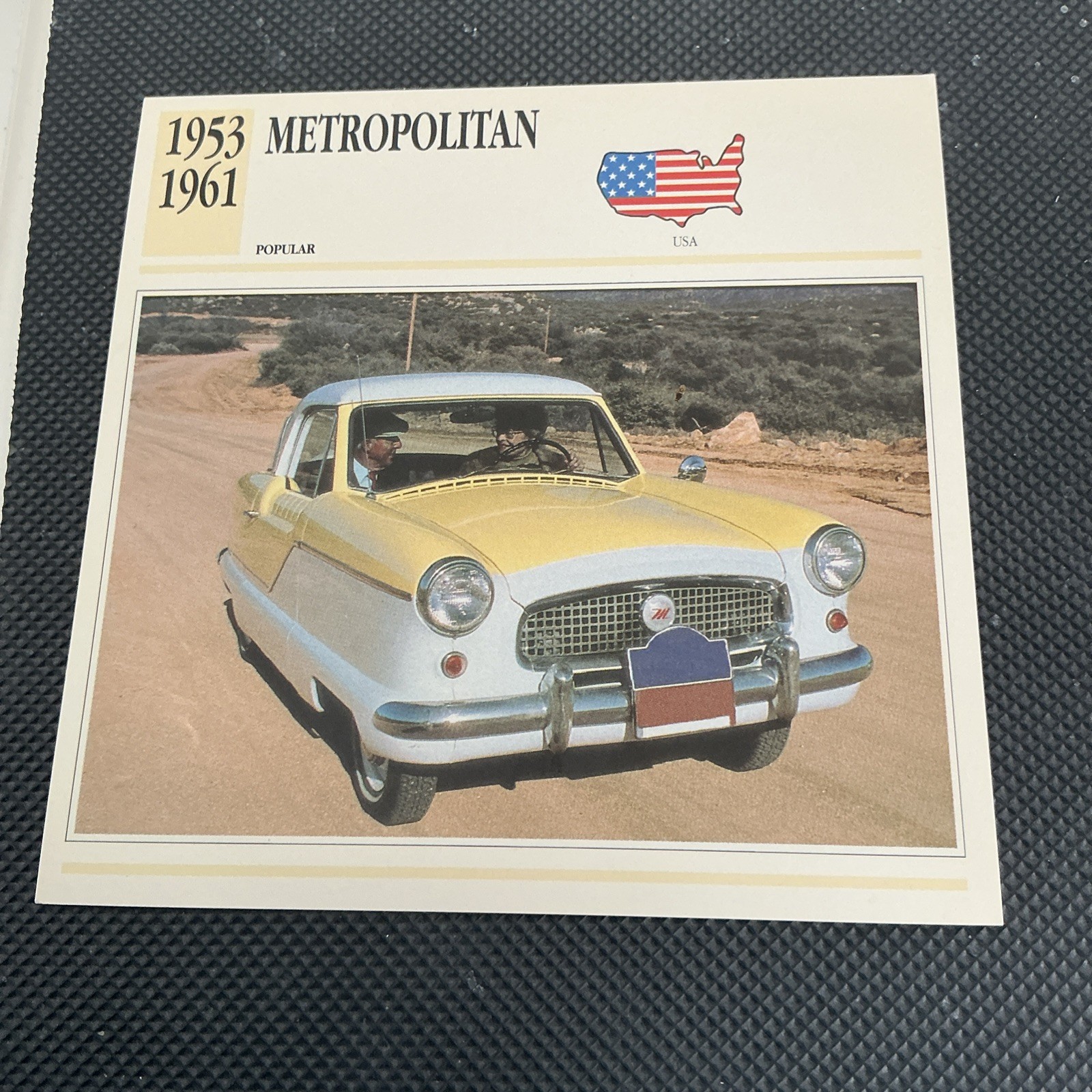 Edito-Service Car Collectors card - 1953/61 Metropolitan and Spec EB1
