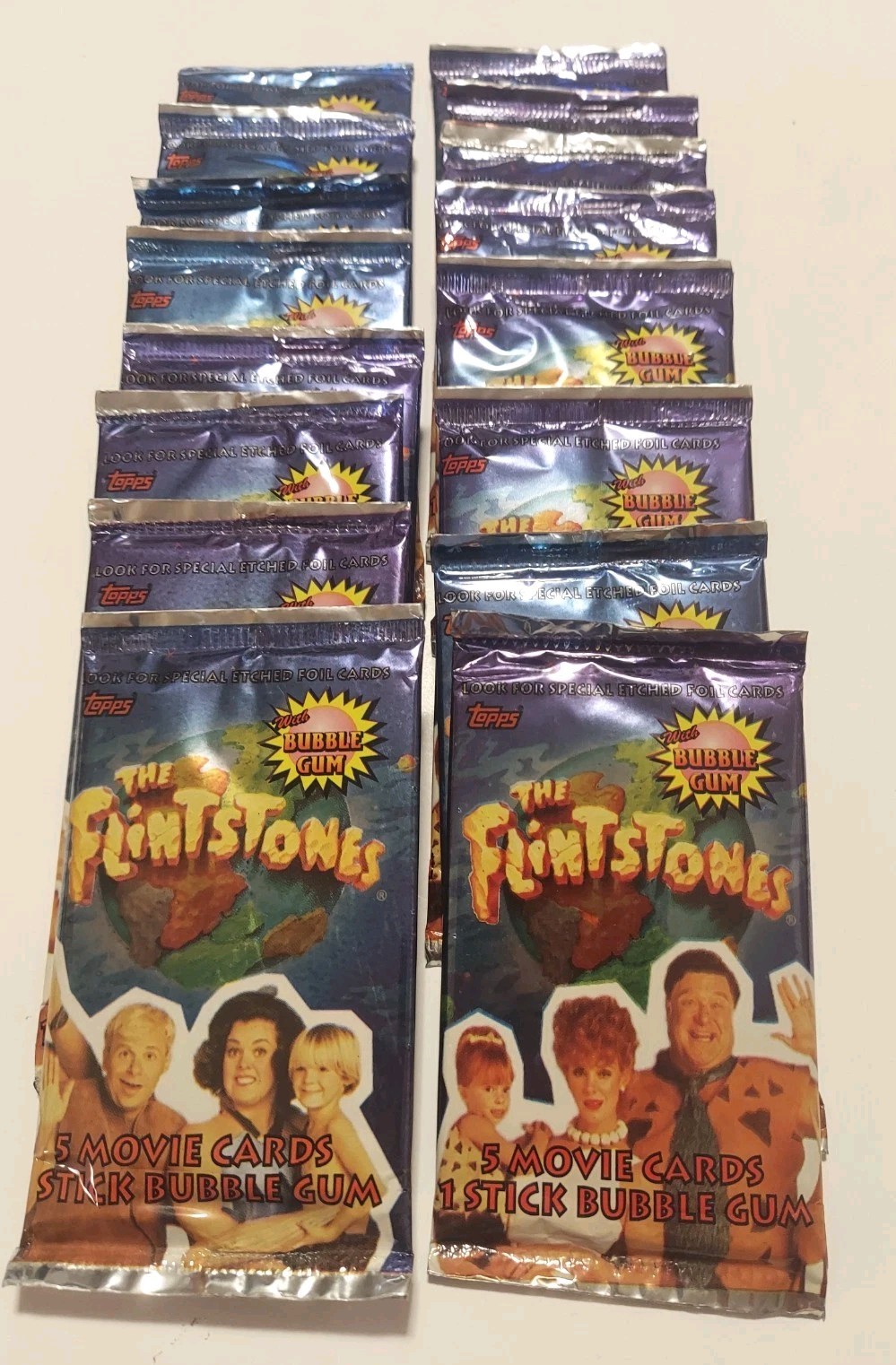  1993 Topps The Flintstones Movie Trading Cards Lot Of (16) Packs Sealed 