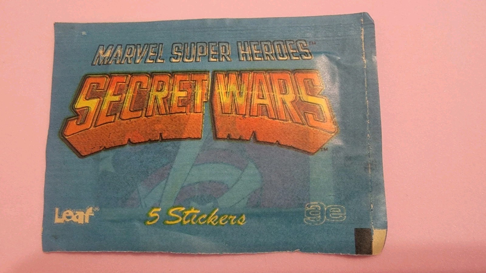 1984 Leaf Marvel Super Heroes Secret Wars Sticker Pack Sealed Rookie Doom? Hulk?