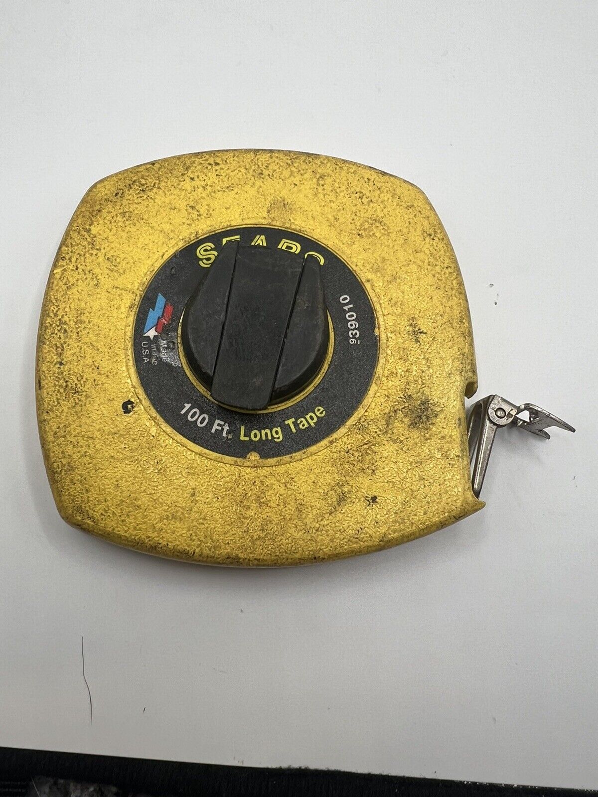 Vintage Sears 100 Ft Long Wind Up Tape Measure Made In USA. Construction Work