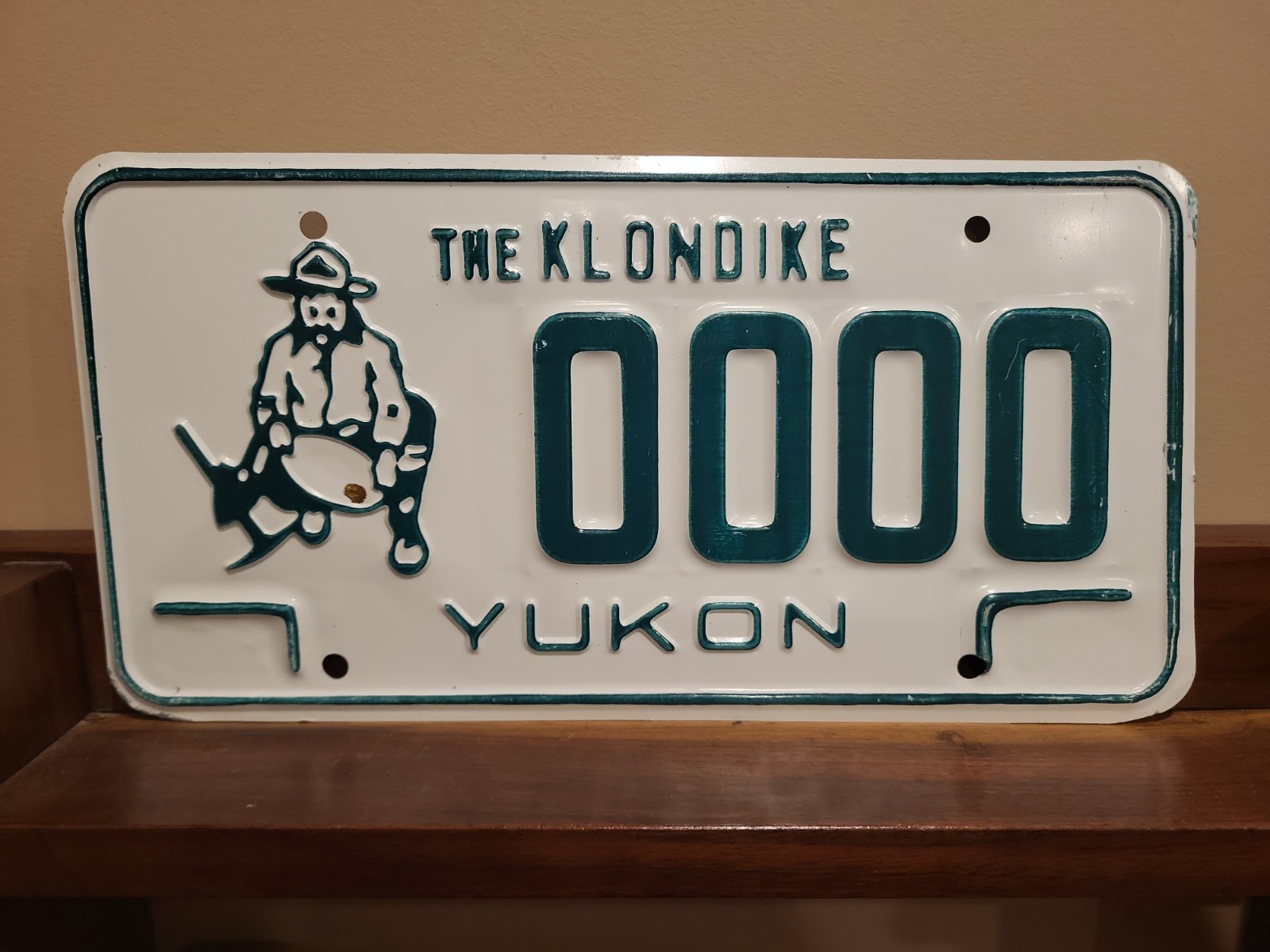 Vintage Yukon Canada  Sample License Plate 0000 Home Of The Klondike 