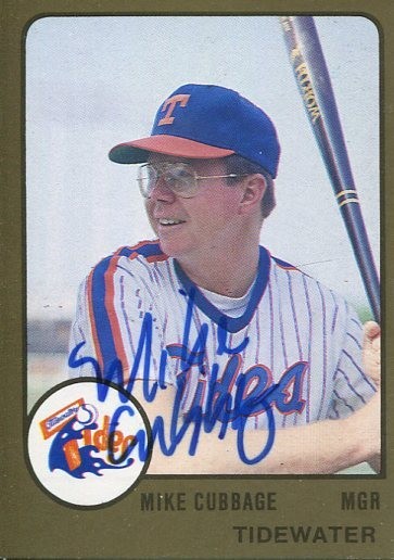 Mike Cubbage Tidewater Tides 1988 ProCards Signed Autograph Photo Card