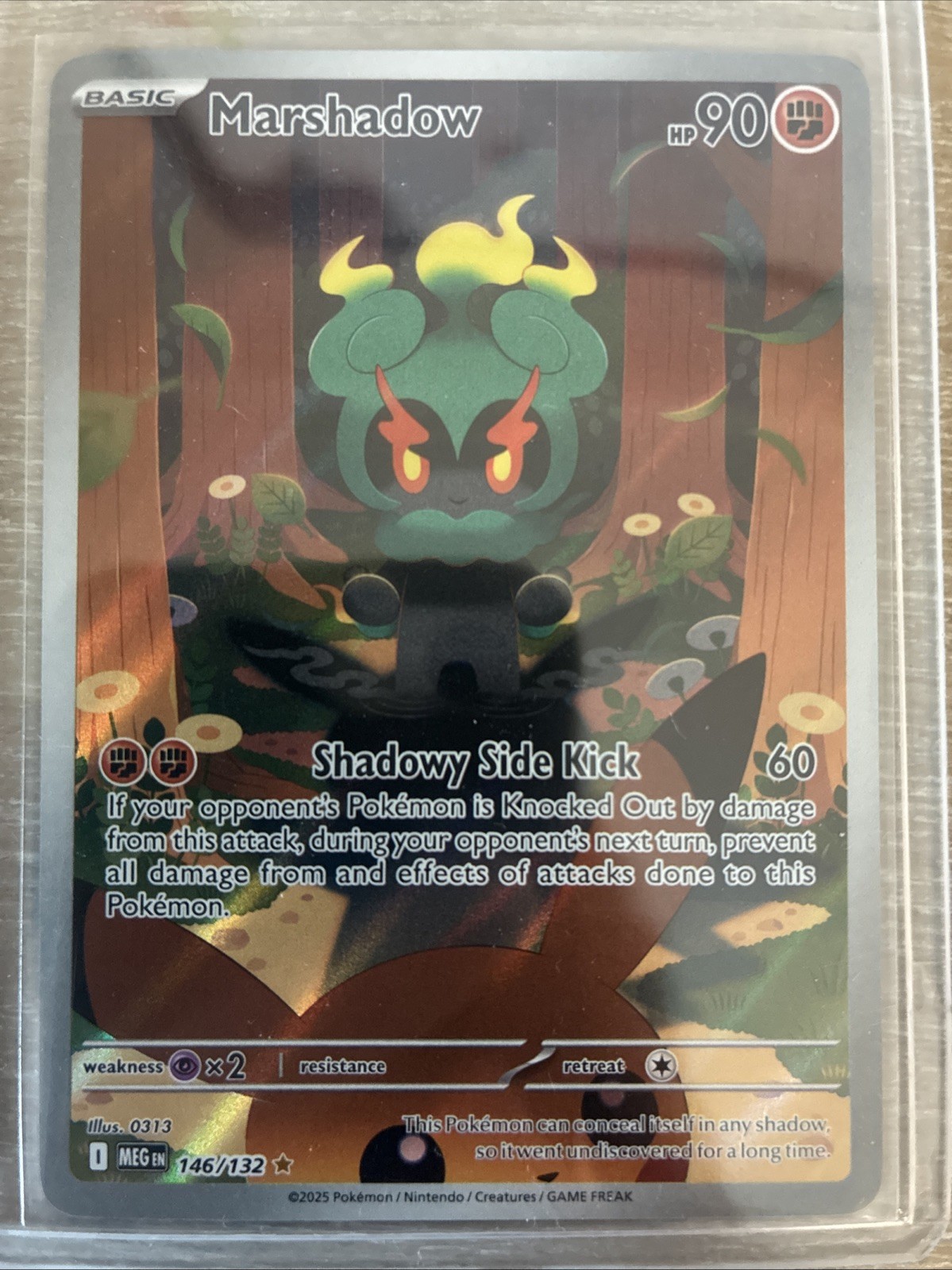 Marshadow Illustration Rare-Mega Evolution Holo Card 146/132