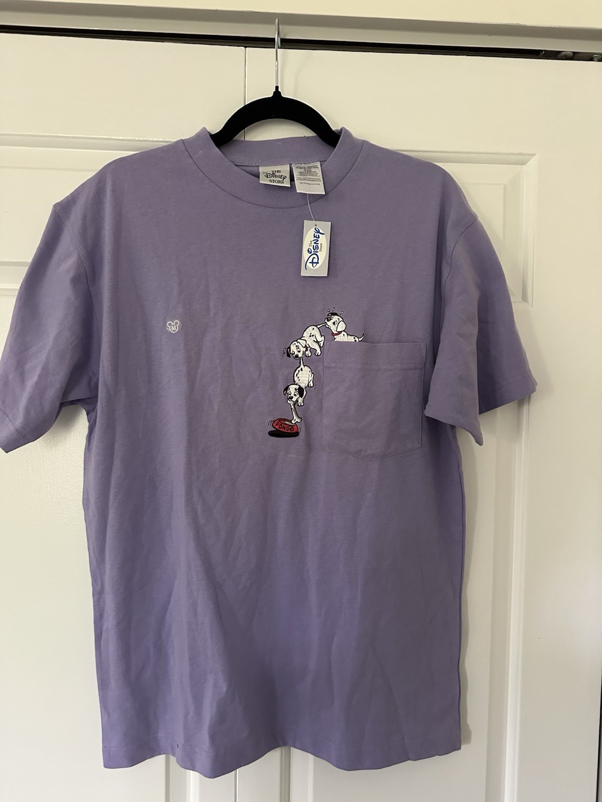 Vintage Disney Store 101 Dalmatians Pongo Pocket T-Shirt Medium NWT 90s Rare