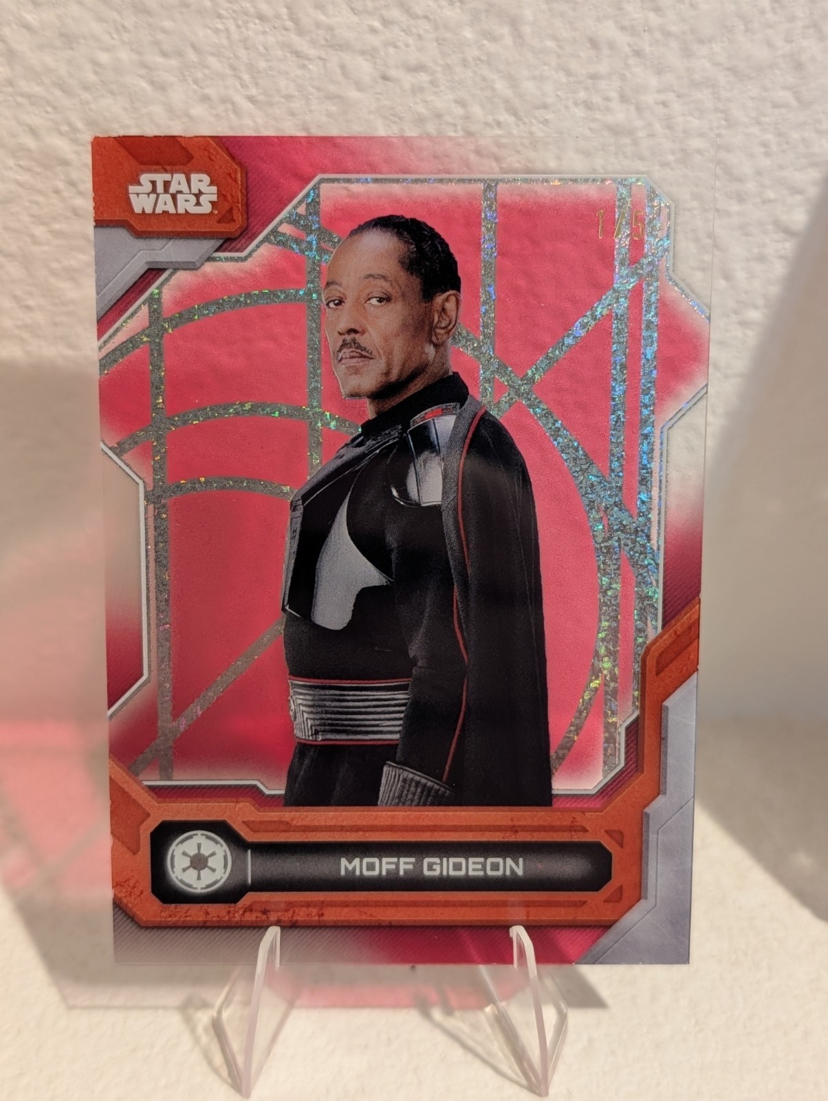 2024 Topps Star Wars High Tek Moff Gideon #72 Red 1/5 Rebel Pattern Alpha