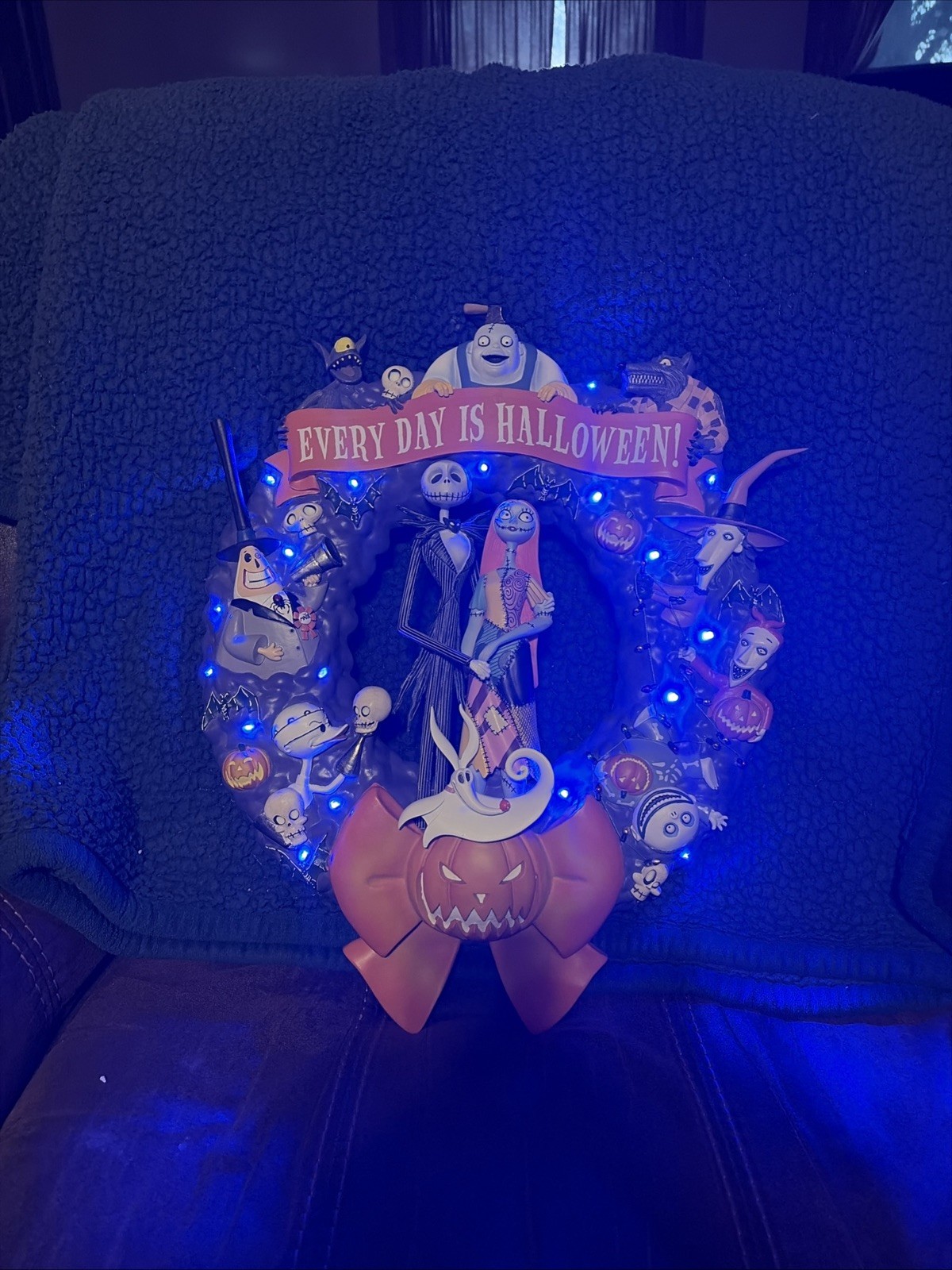 Disney Nightmare Before Christmas Jack Sally Halloween Wreath Figurine 2022