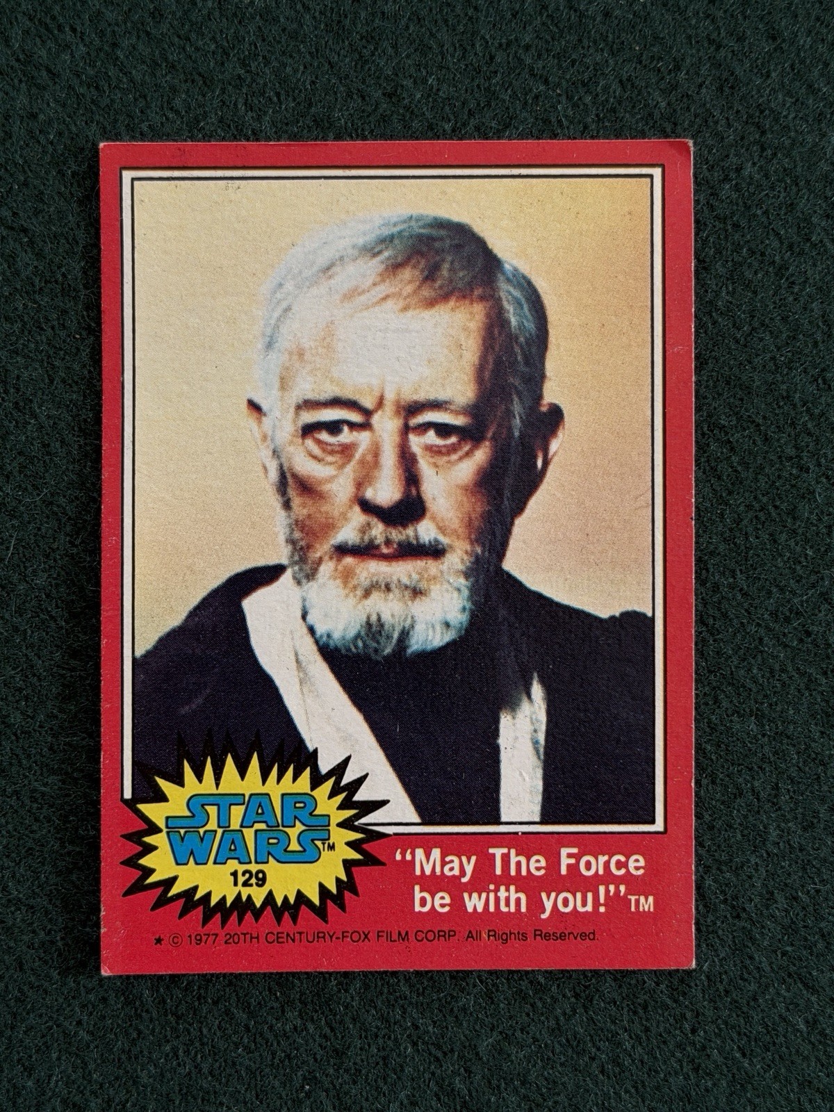 1977 Topps Star Wars May The Force Be With You #129 Red Border