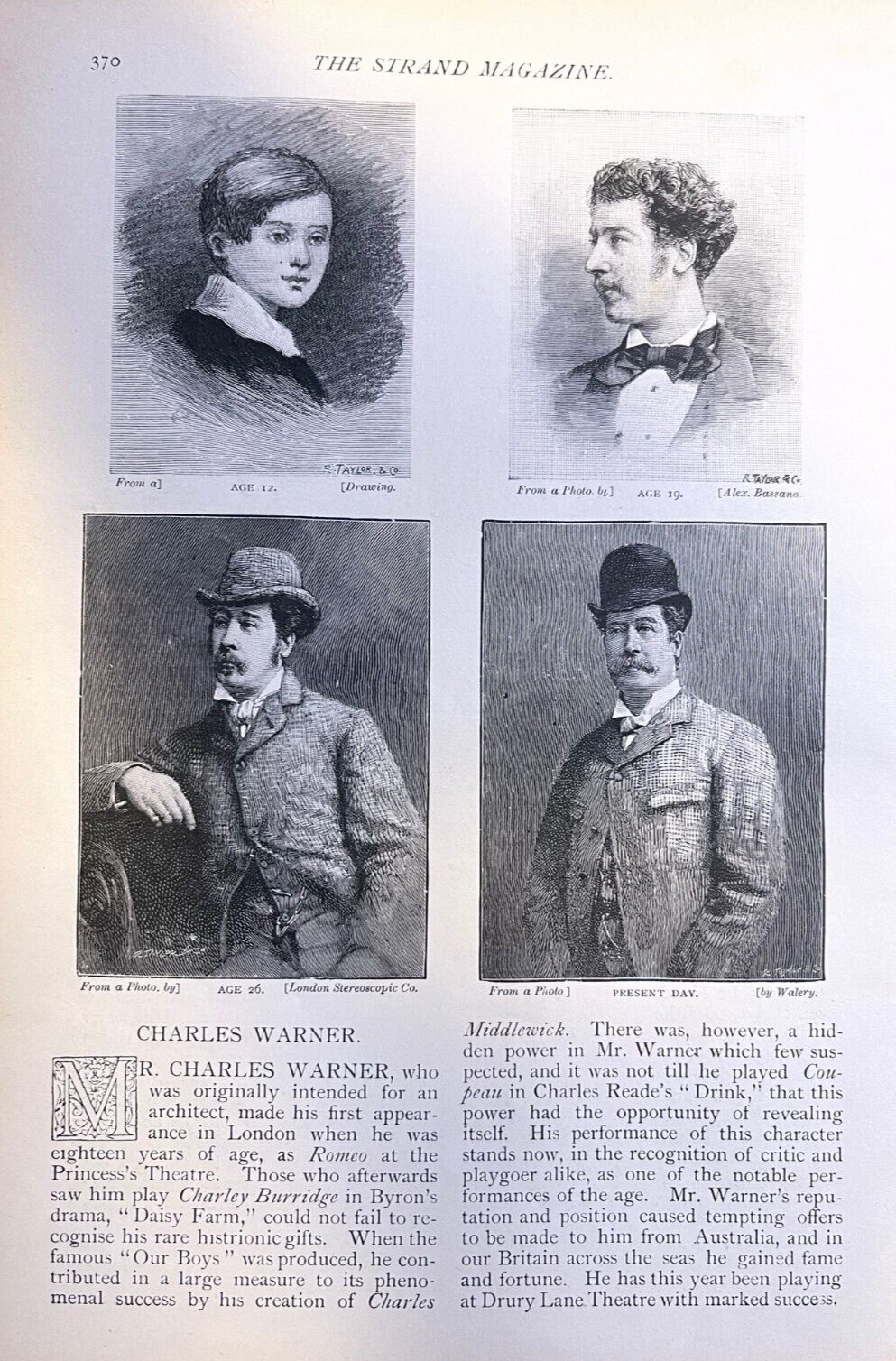 1891 Actor Charles Warner