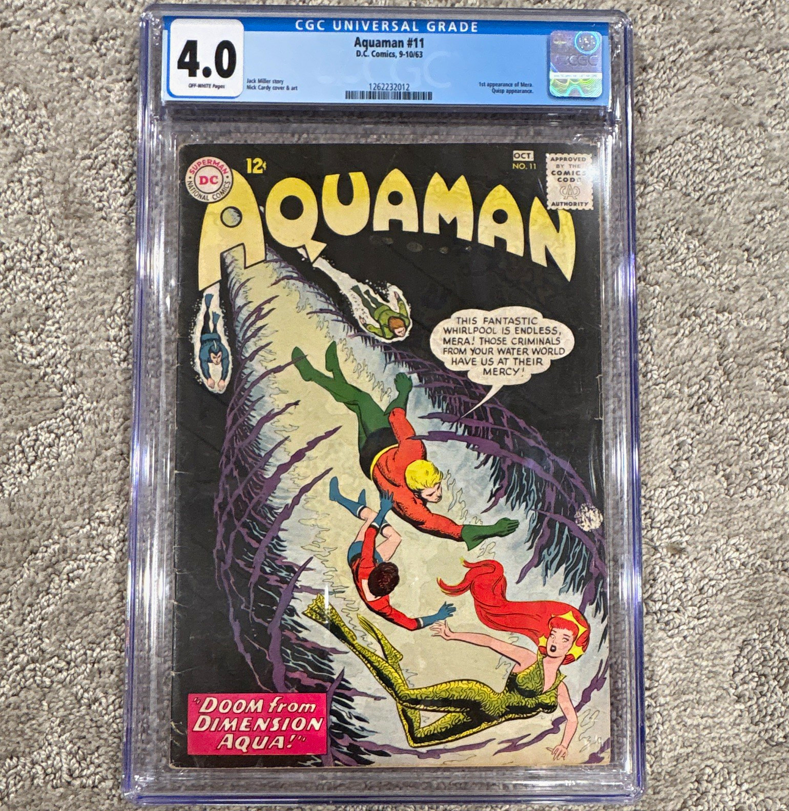DC Comics Aquaman #11 (1963) CGC 4.0 Off-White Pages Aquaman Mera