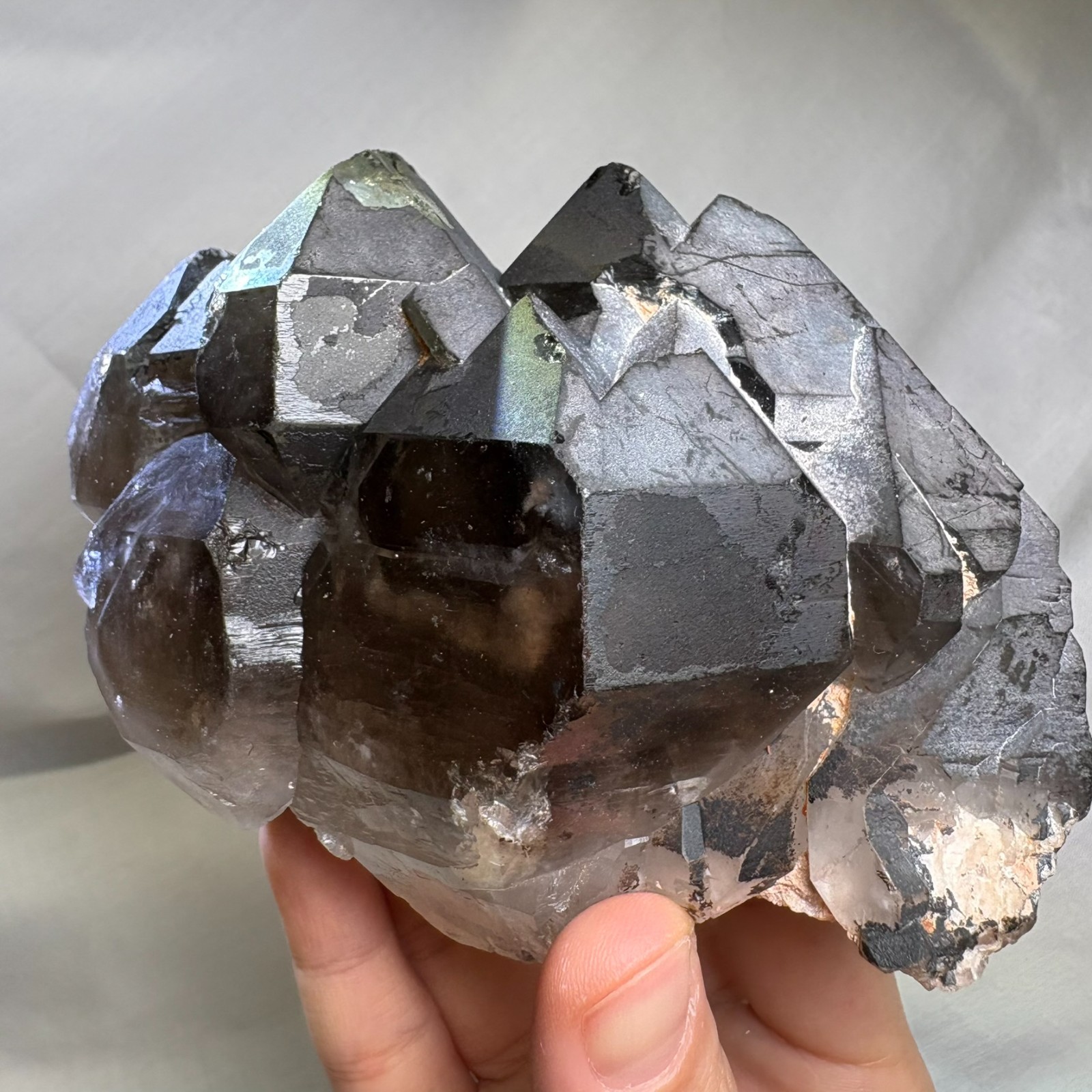 Large Natural Cathedral Skeleton Smoky Quartz DT Crystal Raw Specimen Reiki