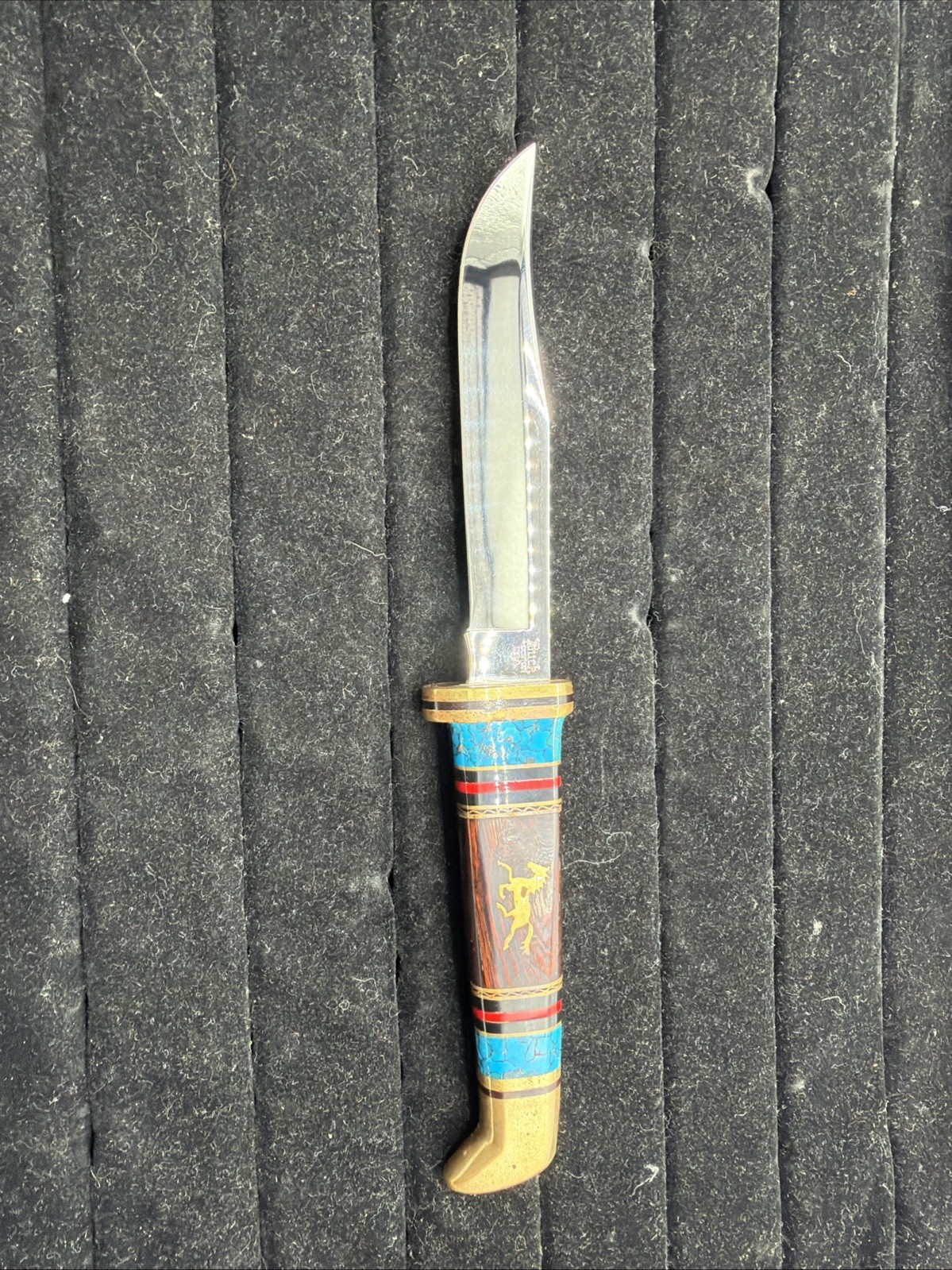 EXQUISITE VINTAGE USA DAVID YELLOWHORSE FIXED BLADE BUCK KNIFE CUSTOM 102