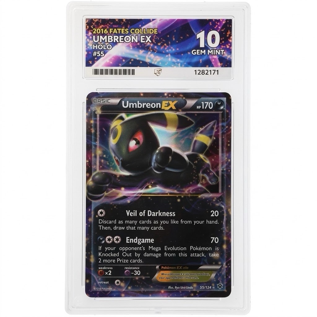 THE POKÉMON COMPANY UMBREON EX FATES COLLIDE 55/124 HOLO 10 2016