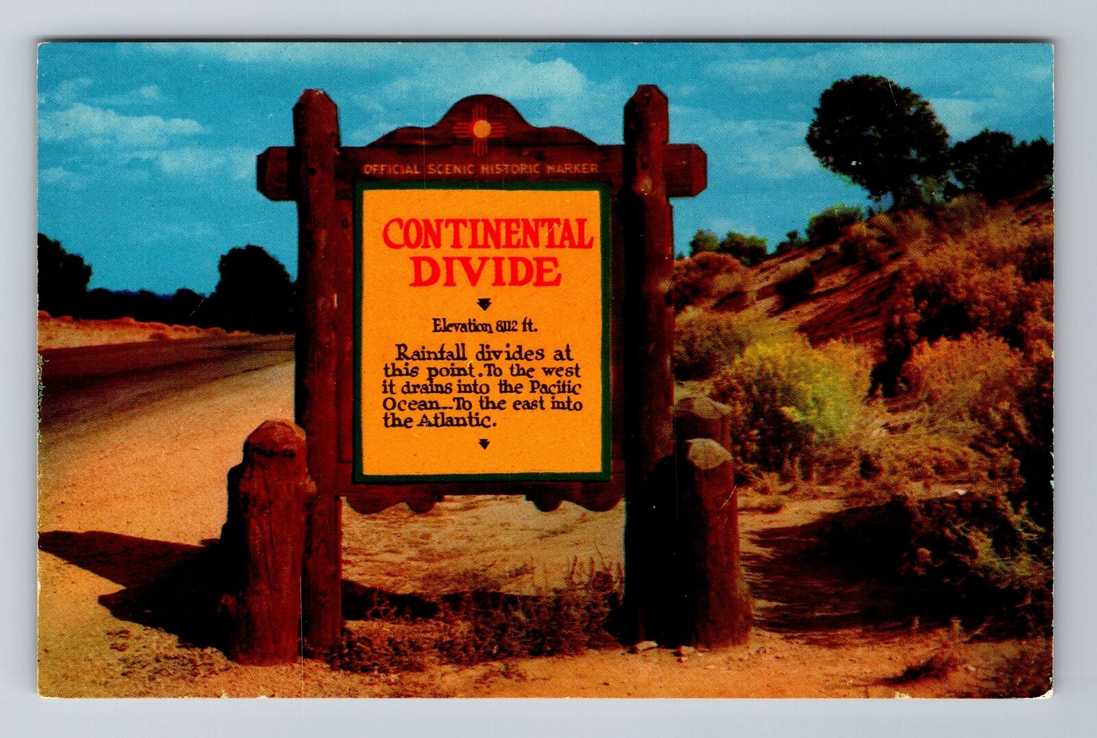 Golden CO-Colorado, Continental Drive, Antique, Vintage Souvenir Postcard