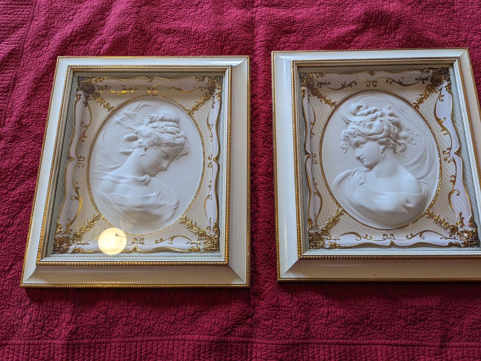 Cameo Victoria Vintage Turner Wall Accessory Framed 3D Portrait West Wind 22x19