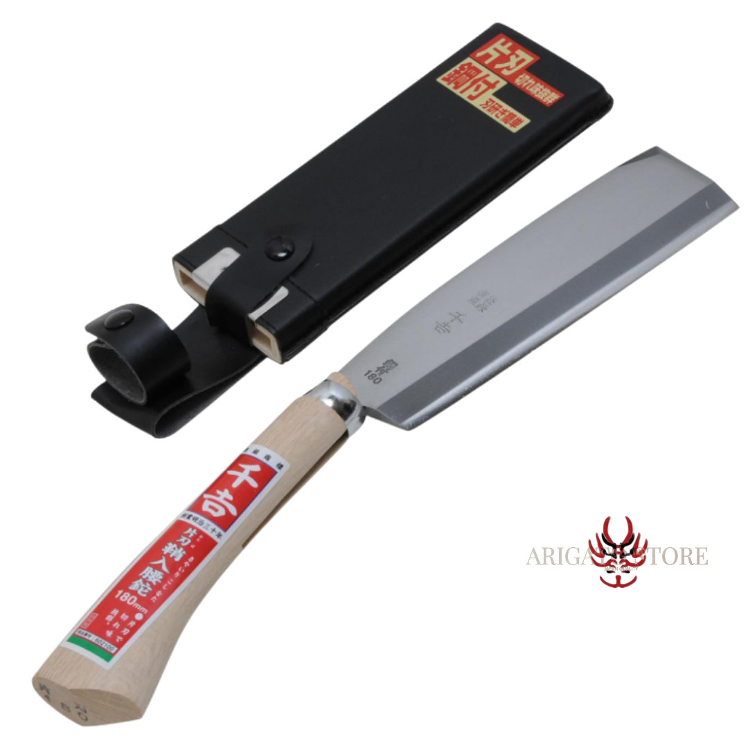 SENKICHI Japanese Machete Knife 180mm Blade Single Edge with Sheath NEW