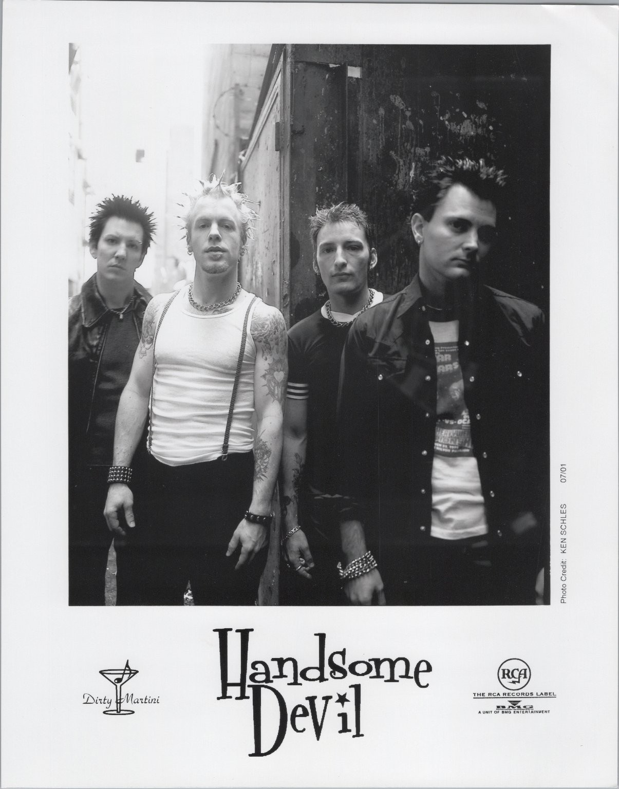Handsome Devil Punk Band Promo Publicity Press Photo 2001 RCA BMG Dirty Martini