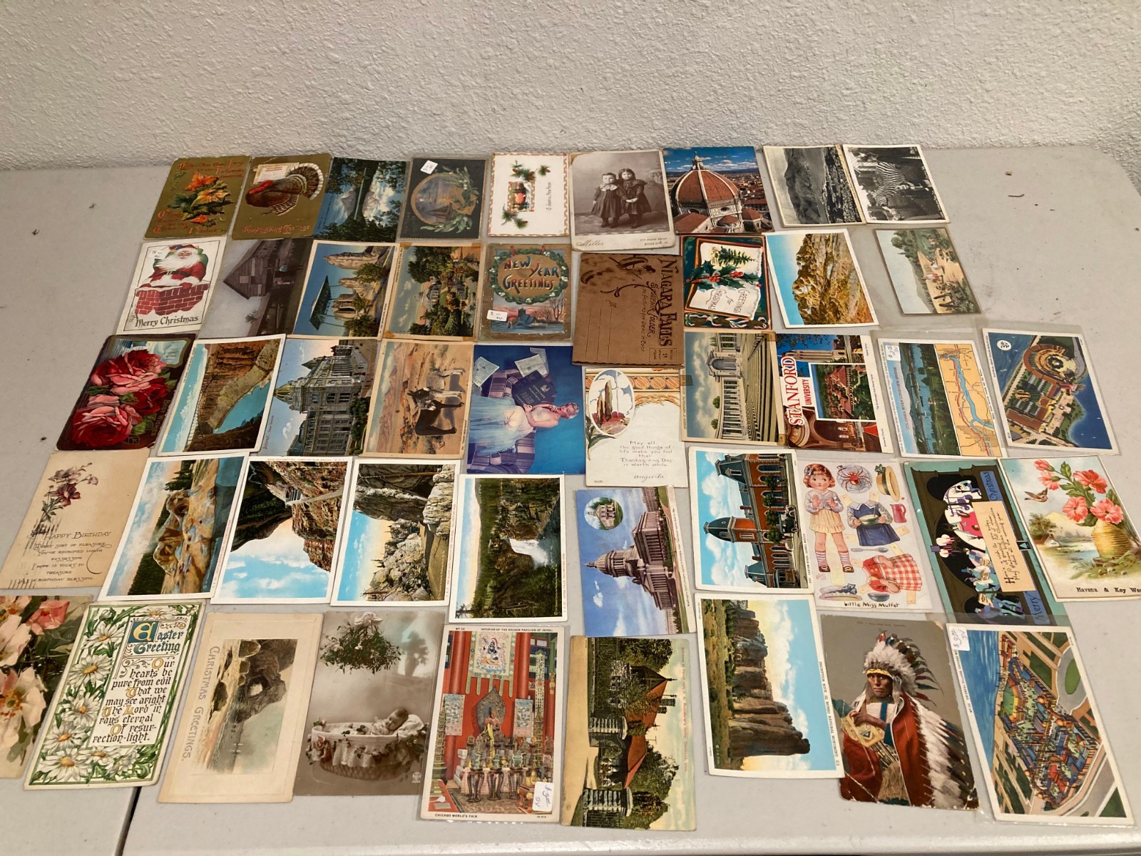 Vintage Scenic Postcards, 47 Lot, Used & Unused, 1900s-1950s