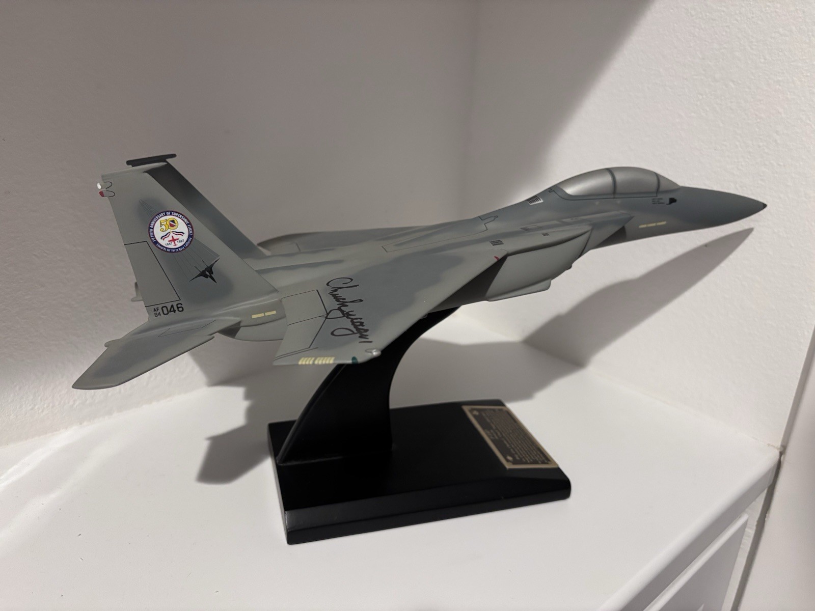 SIGNED Chuck Yeager F-15 50th Anniversary Of Supersonic Flight