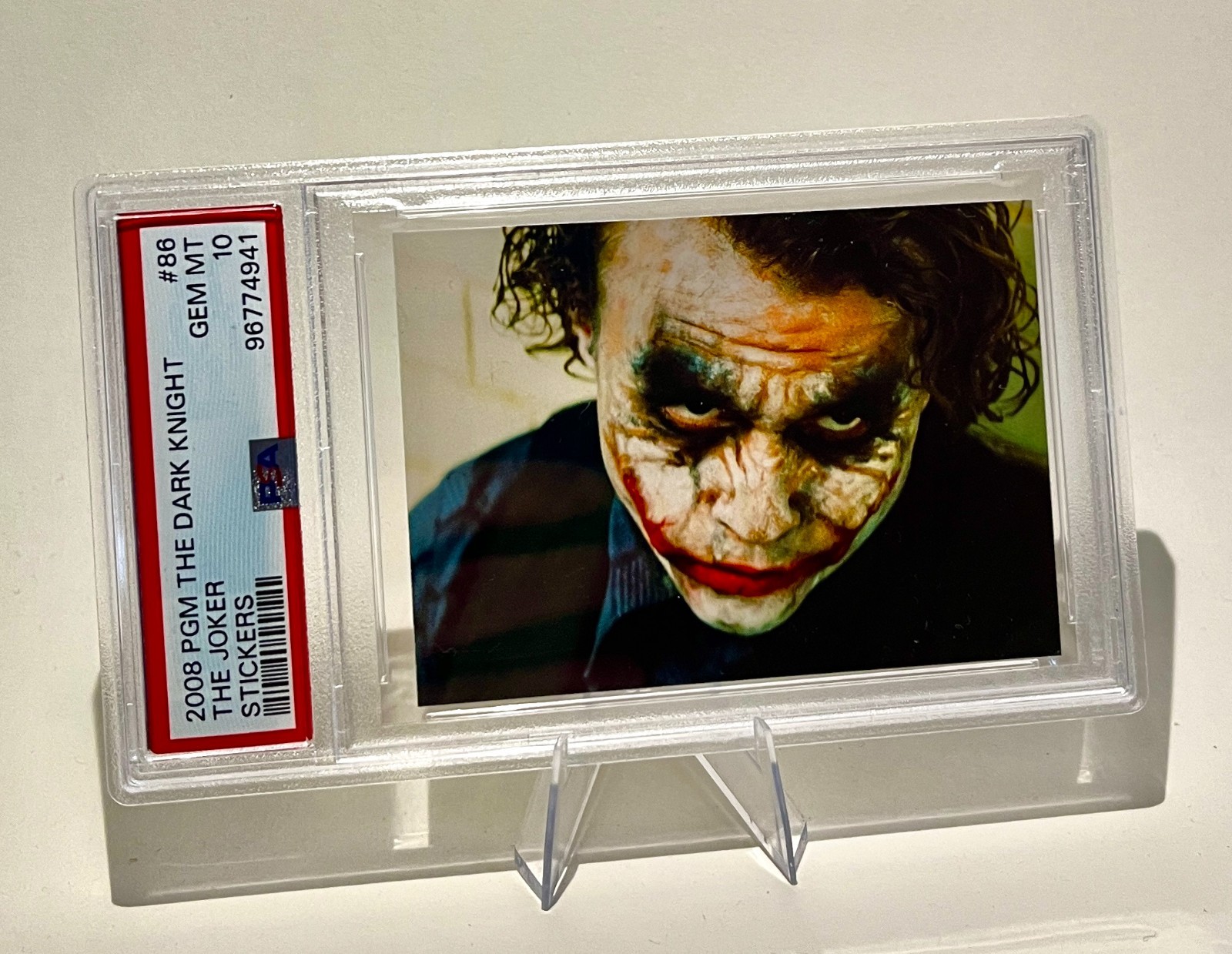 2008 PGM DC/WB The Dark Knight Joker #86 PSA 10 Heath Ledger Rookie Card Low Pop