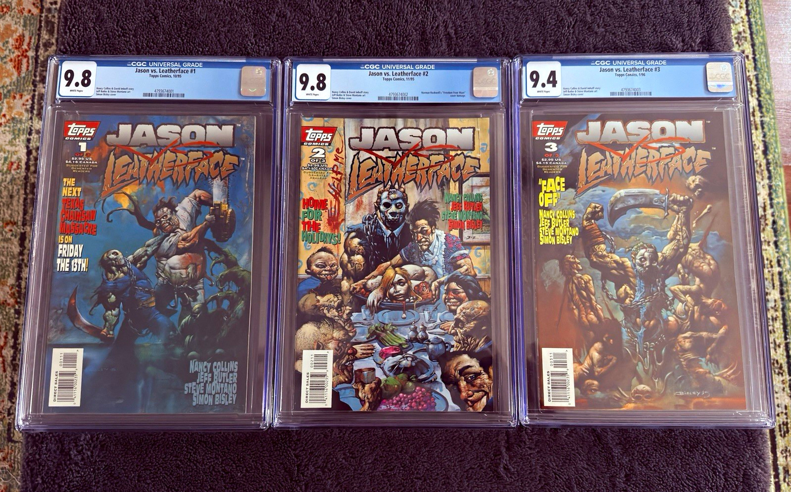 Jason vs. Leatherface 1-3 Complete Set CGC Graded  🔥 Near Mint 🔥 RARE