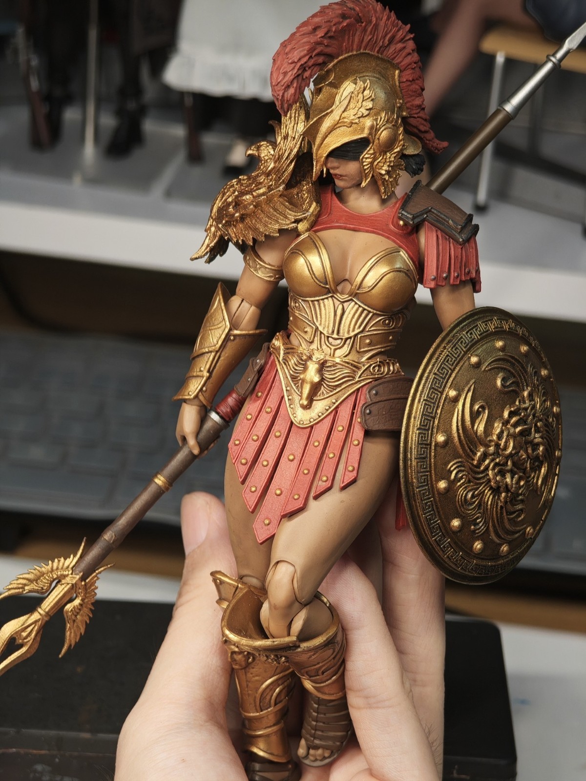 custom xesray head shield   for  Four Horsemen Mythic Legions 1/12 no inc figure