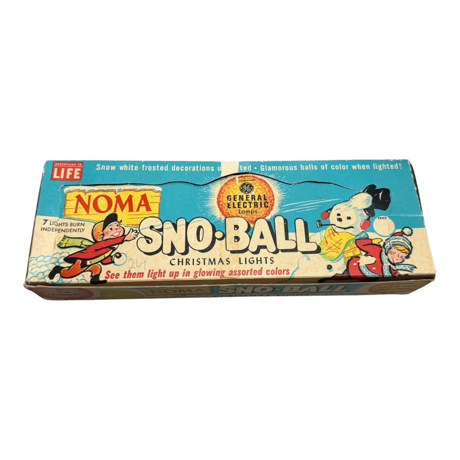 Antique 1940s NOMA Sno Ball Christmas Lights With Original Box Made In USA