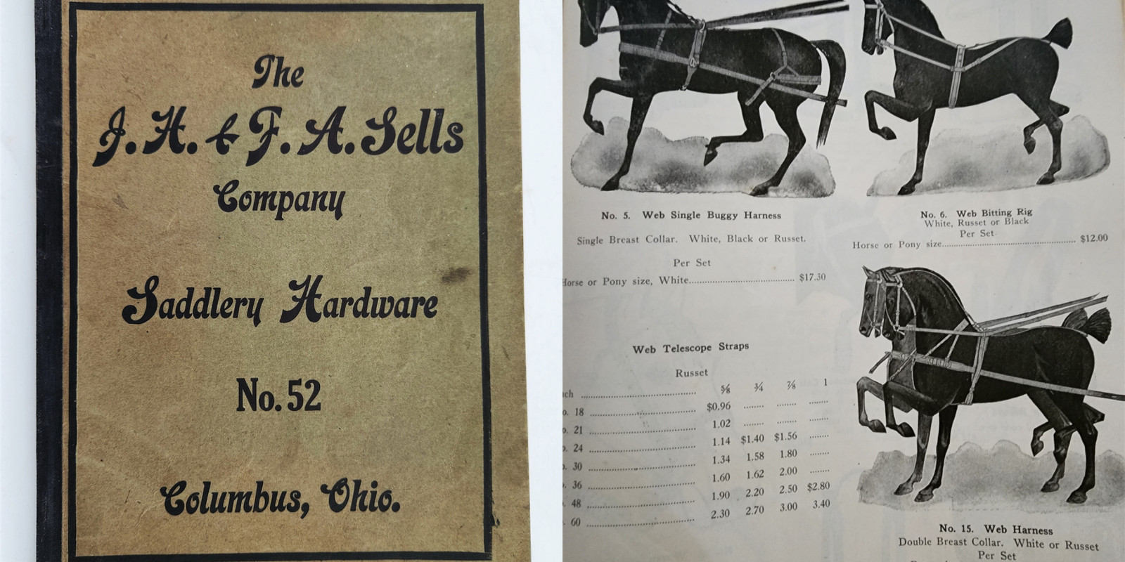 1920s antique SADDLERY HARDWARE CATALOG horse blankets collars saddles trunks