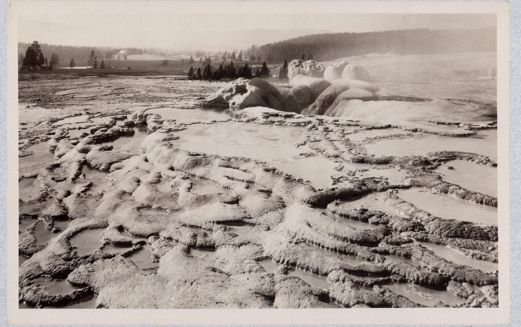 c.1890's USA YELLOWSTONE NATIONAL PARK  HOT SPRING CRATER