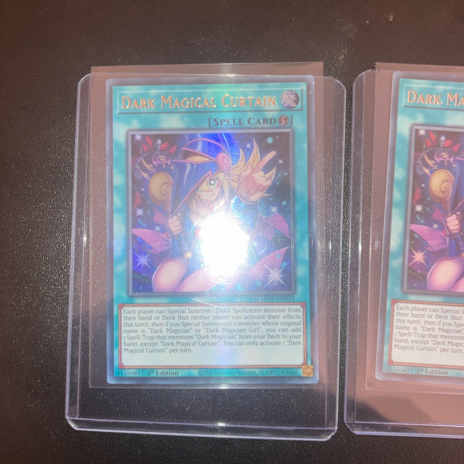  Dark Magical Curtain Spell Card 1st Edition Foil English MAMO-EN003 X3 PLAYSET