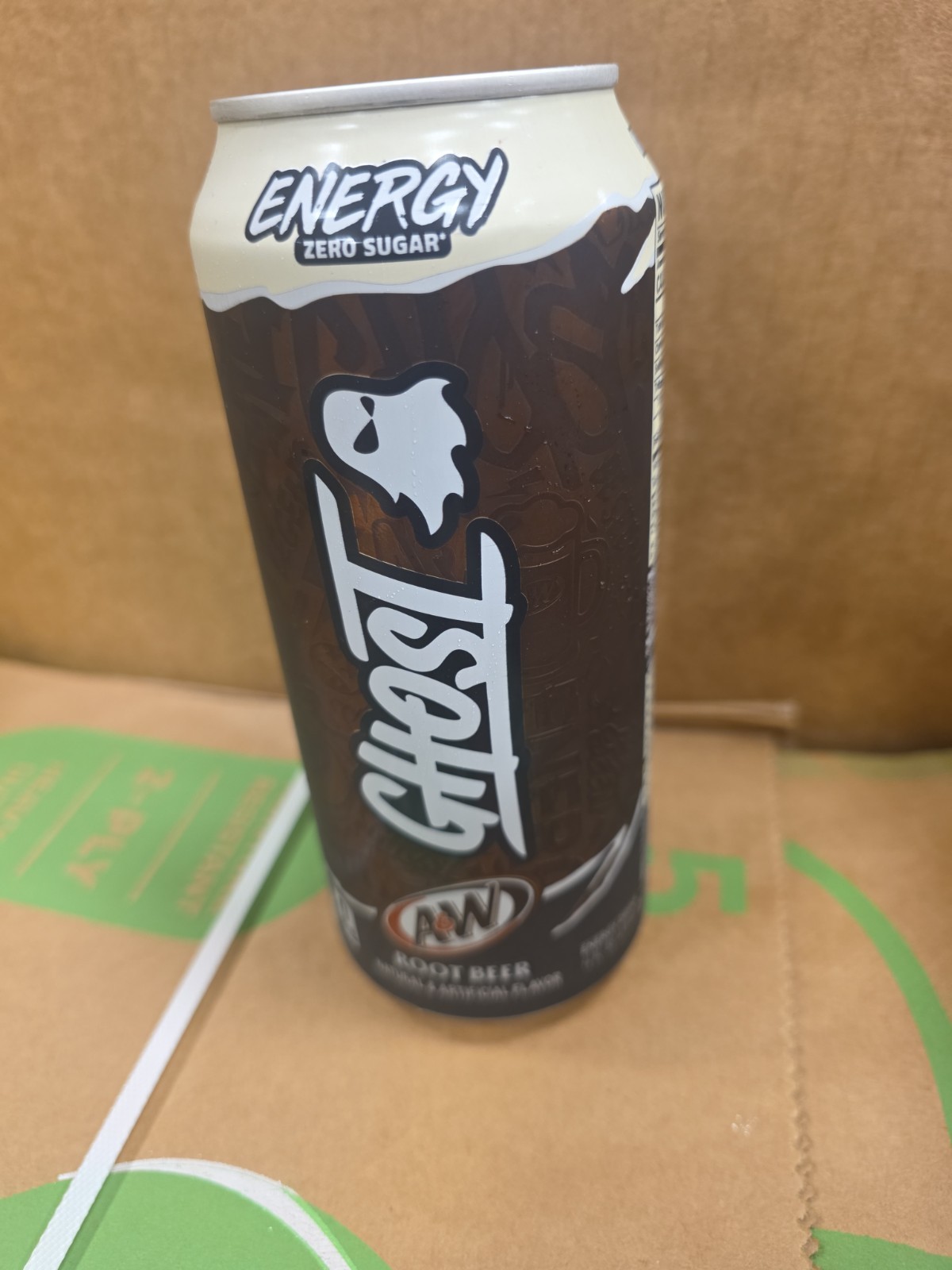 Limited edition A&W Root Beer Ghost Energy 16 fl oz ( EXP. 10/27)